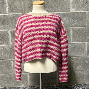EUC - DEBUT / striped cropped sweater / small